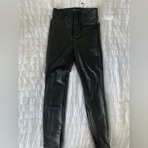 Zara black Pleather Pants